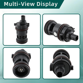 AUTOKAY purge valve alongside ruler showing dimensions for accurate fitment
