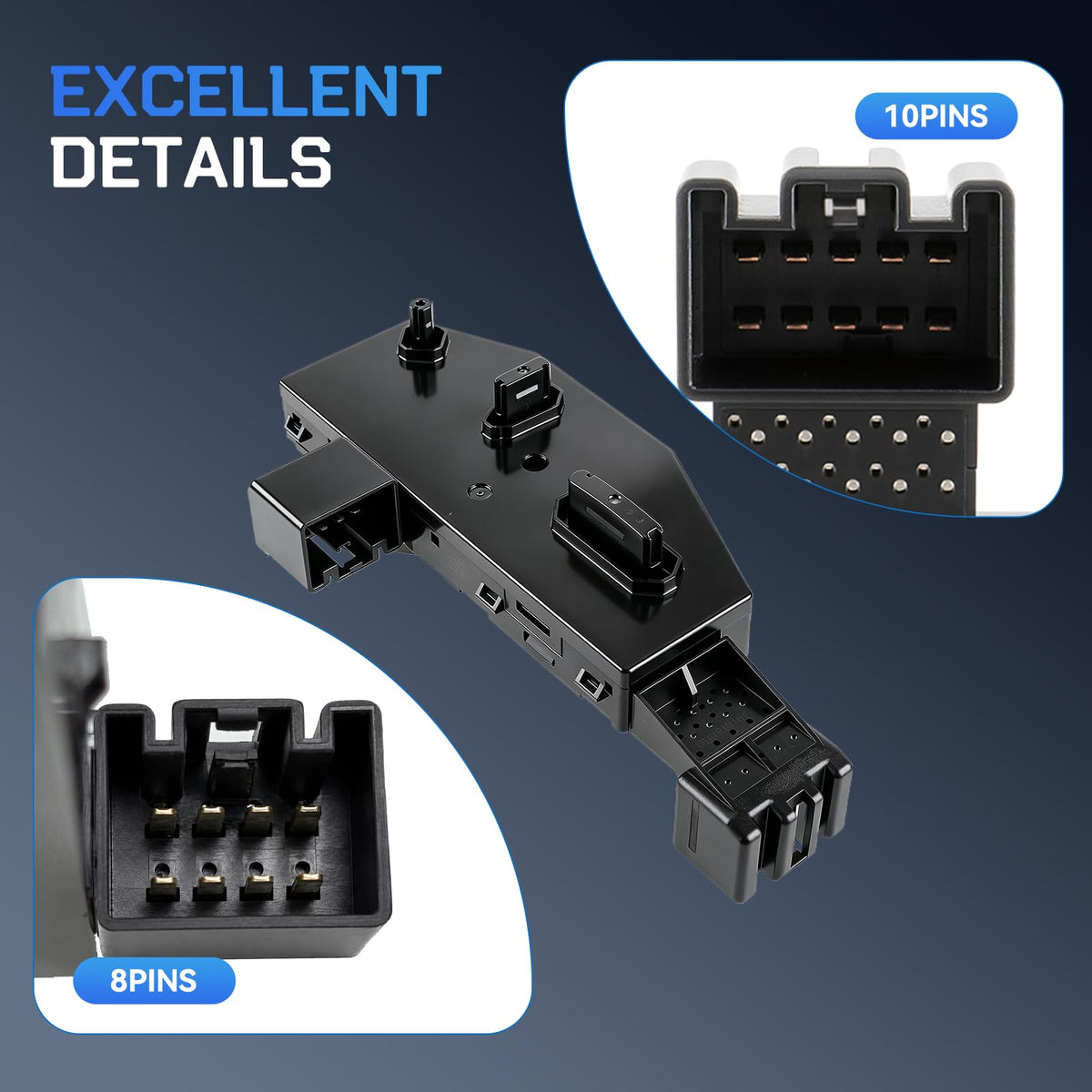 AUTOKAY switch rear connector detail showing OEM-style plug compatibility