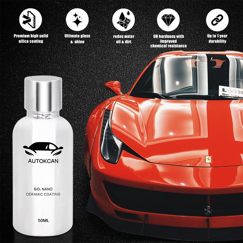 Autokcan liquid close-up texture showcasing smooth SiO2 formula for high gloss