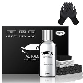 Autokcan kit with 50ml bottle and accessories showing compact size and coverage benefit