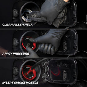 AutoLine Pro connected to smoke machine for faster diagnostics