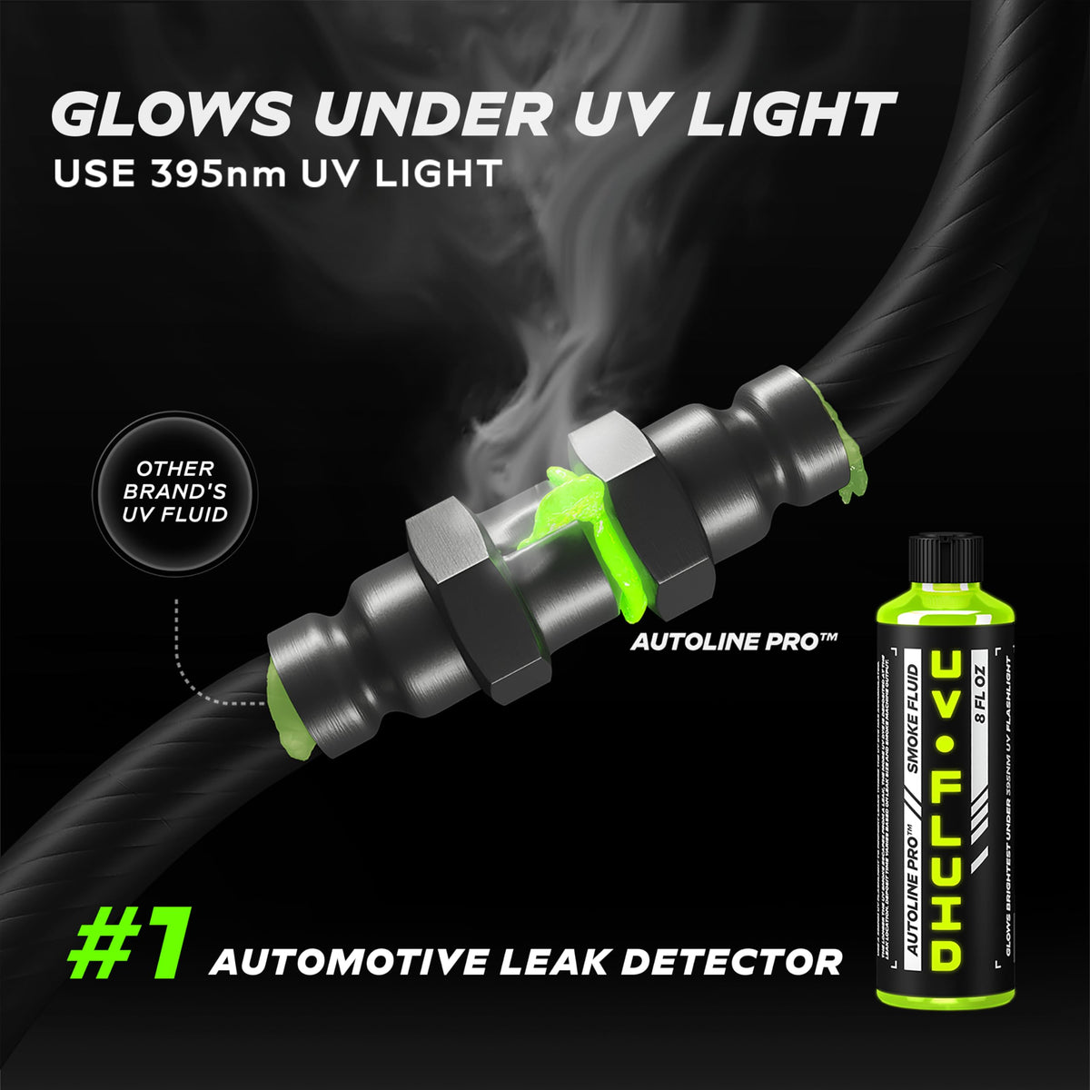 AutoLine Pro close-up of fluid label and purity claim, assures safe equipment compatibility