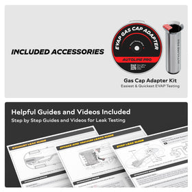 AutoLine Pro accessories laid out to show included diagnostic tools