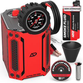 AutoLine Pro HyperSmoke front view showing compact housing and port access, reliable diagnostics