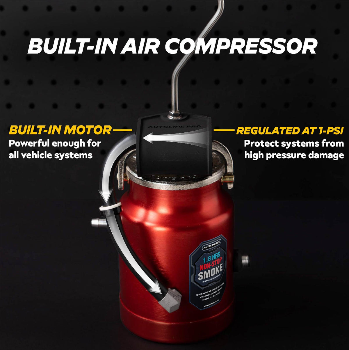 AutoLine Pro metal housing texture demonstrating rugged shop durability