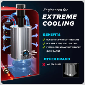 AutoLine Pro built-in compressor side view showing integrated air source benefit