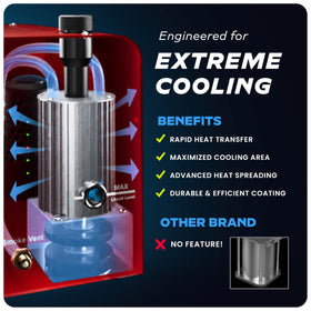 AutoLine Pro built-in compressor detail demonstrating compact self-contained design