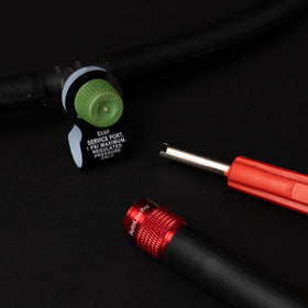 AutoLine Pro cone plug in use sealing an intake port for targeted smoke injection