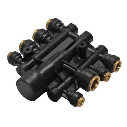 Automann air PPV manifold front view showing ports and durable construction for reliable airflow