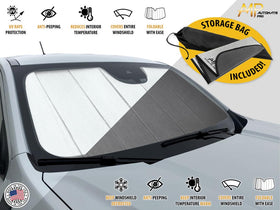 AutoMate Pro reflective mylar close-up reflecting sunlight to lower heat