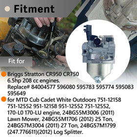 Automost HUAYI carburetor throat close-up showing 19mm bore benefit: accurate fuel metering