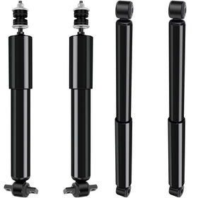 AUTOMUTO front shocks in packaging showing fit and easy installation benefits