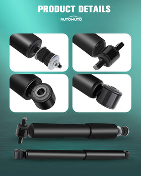 AUTOMUTO rear shocks in packaging highlighting direct-replacement convenience
