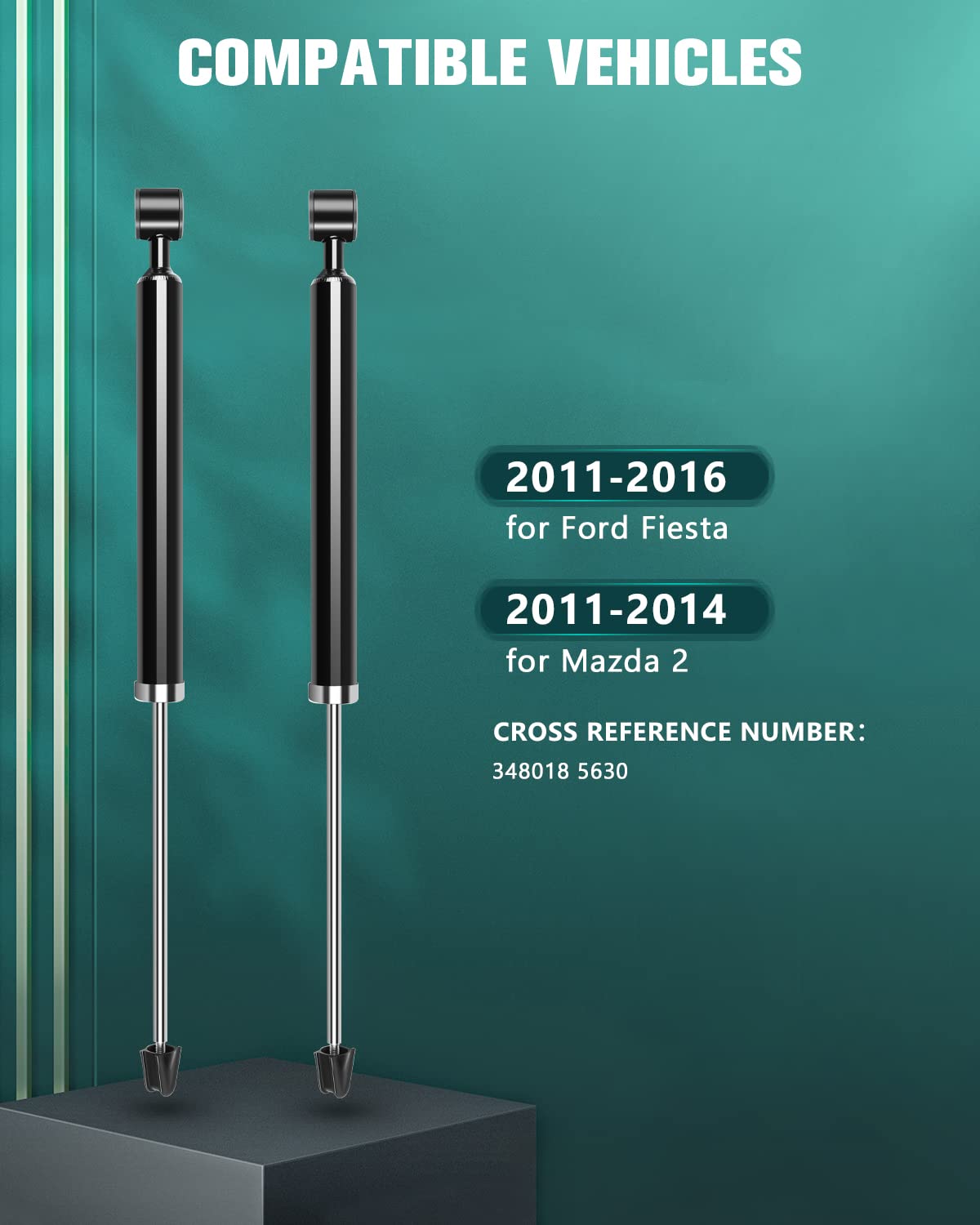 AUTOMUTO rear shock side profile demonstrating compact, direct-fit design