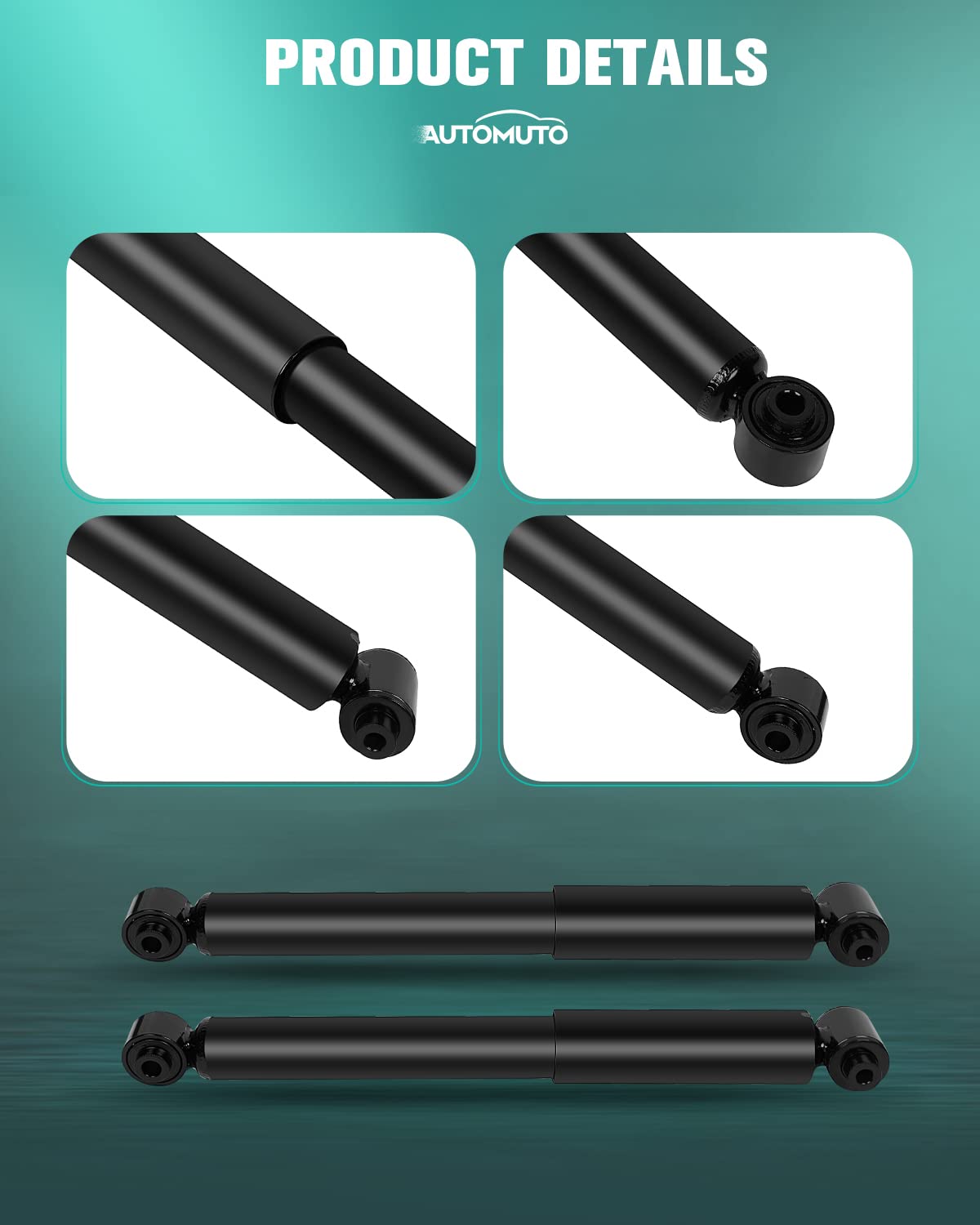 AUTOMUTO shock close-up of piston rod highlighting durable TRIP material