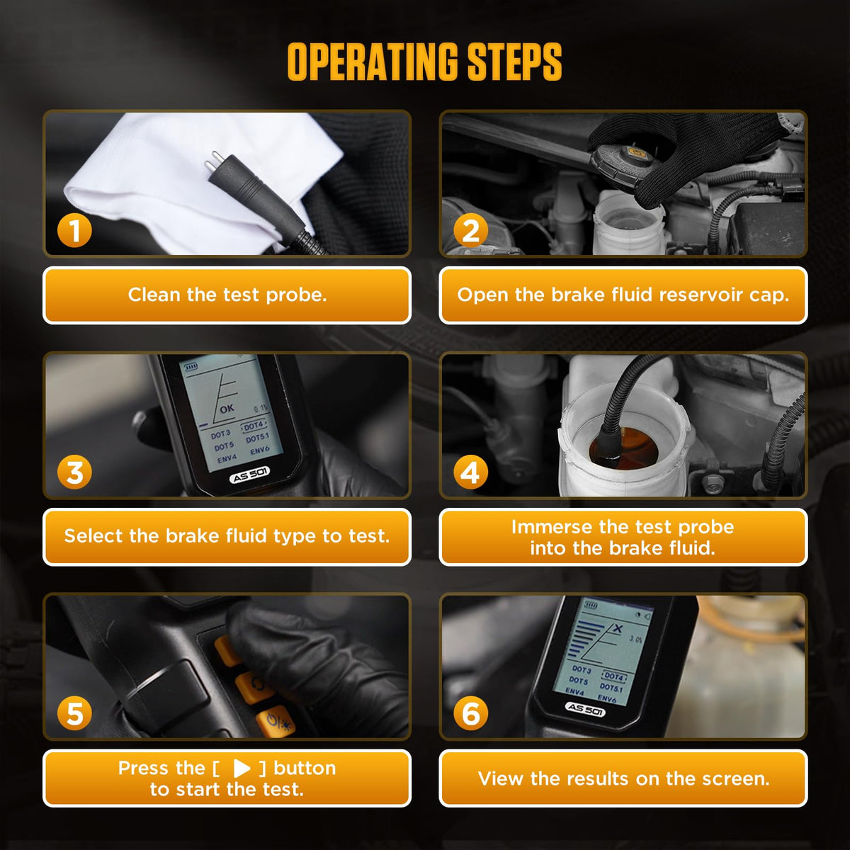 AUTOOL AS501 packaging and manual for supported three-year service