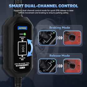 AUTOOL BT10 close-up of joystick switches and power LED for confident control