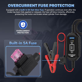 AUTOOL BT10 connected to a vehicle EPB port for controlled actuator drive