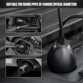 AUTOOL connected to hand pump demonstrating quick setup advantage