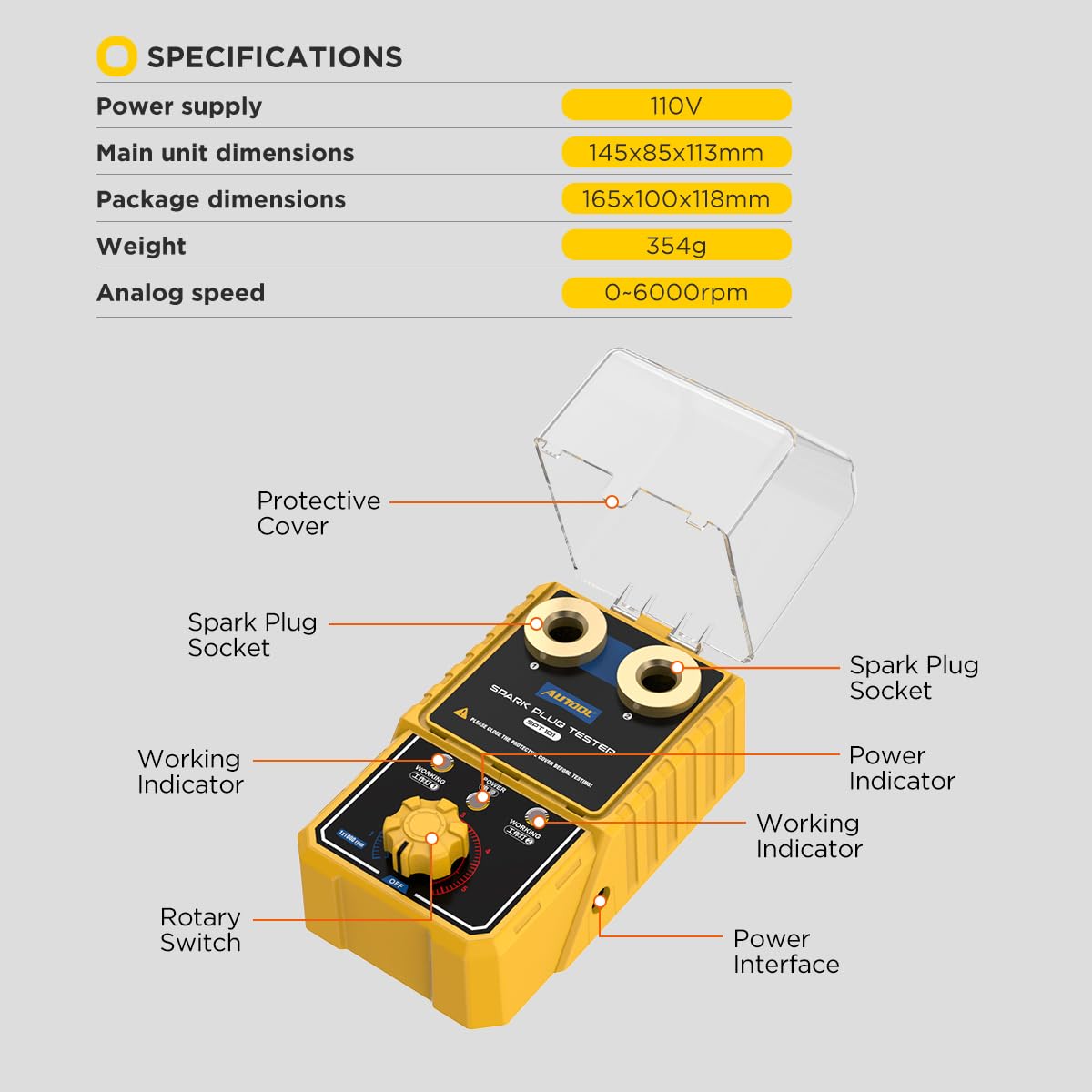 AUTOOL packaged kit with adapter and cables for immediate use