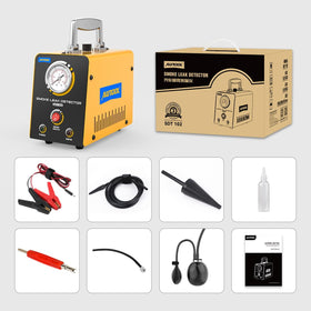 AUTOOL smoke machine staged in a garage for professional diagnostics benefit