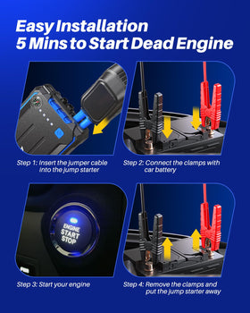 AUTOONE LED light illuminated on unit for roadside visibility and hands-free work benefit