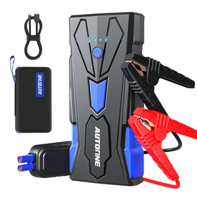 AUTOONE 6000A front packaging showing compact jump starter and benefits