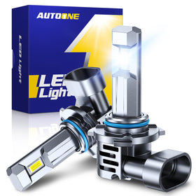 AUTOONE 9005 front view showing bulb face and beam focus for brighter vision