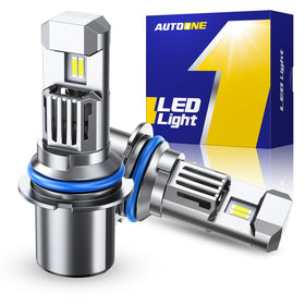 AUTOONE 9007 front view showing bulbs and bright benefit