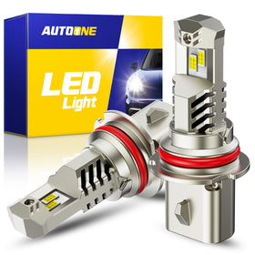 AUTOONE 9007 pack front view showing bulbs and compact design benefit