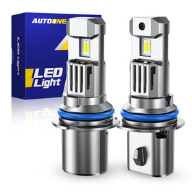 AUTOONE 9007 front view showing bulb shape and plug-in benefit