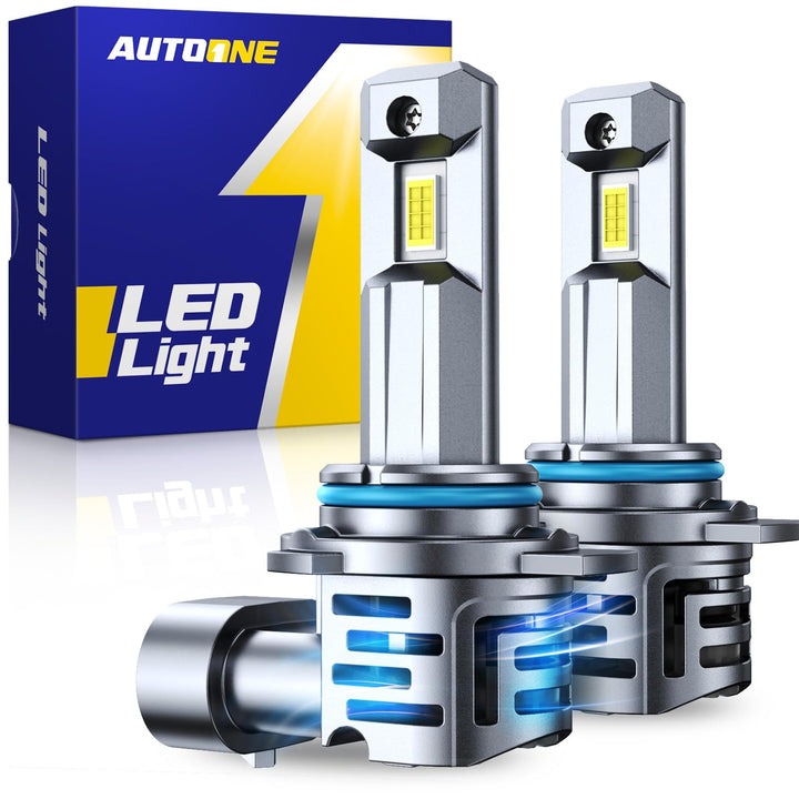 AUTOONE 9012 front packaging showing bulb pair and specs for easy identification