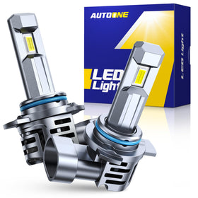 AUTOONE 9012 front view showing bulb profile and brighter road visibility