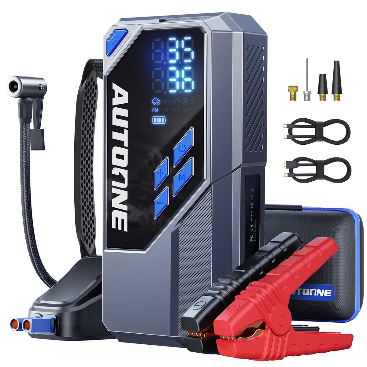 AUTOONE front-facing unit showing ports and compact design for roadside readiness