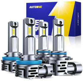 AUTOONE front packaging showing bulbs and benefits clear branding