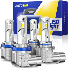 AUTOONE front packaging showing bulbs and specifications for quick selection