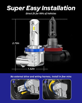 AUTOONE nighttime beam on road showing improved contrast and clearer visibility