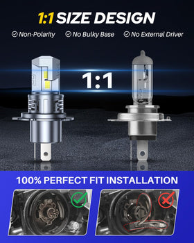 AUTOONE H4 heat sink and cooling fan displaying efficient thermal management benefits