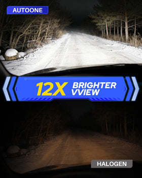AUTOONE close-up of LED chips highlighting focused beam precision and improved visibility
