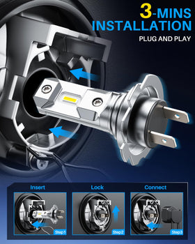 AUTOONE H7 cooler fan and heatsink detail, indicates effective cooling
