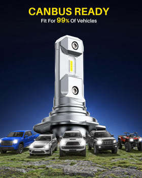 AUTOONE H7 product label and specs, displays canbus and lifespan info