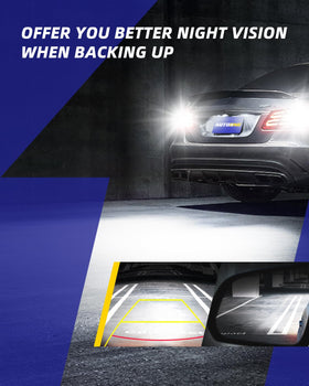 AUTOONE lifestyle nighttime backup scene showing improved rear visibility