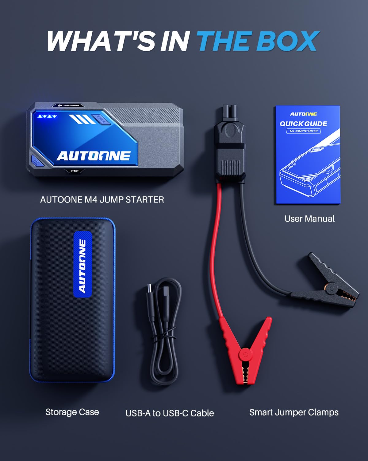 AUTOONE M4 roadside scene with starter ready for emergency use