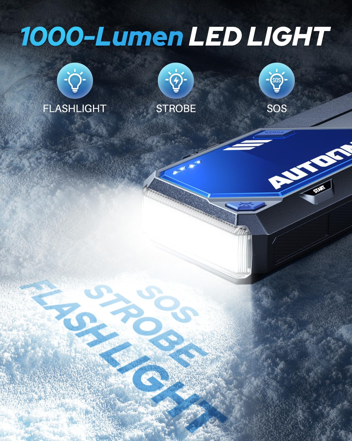 AUTOONE placed in car trunk demonstrating easy storage and roadside readiness