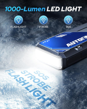 AUTOONE placed in car trunk demonstrating easy storage and roadside readiness