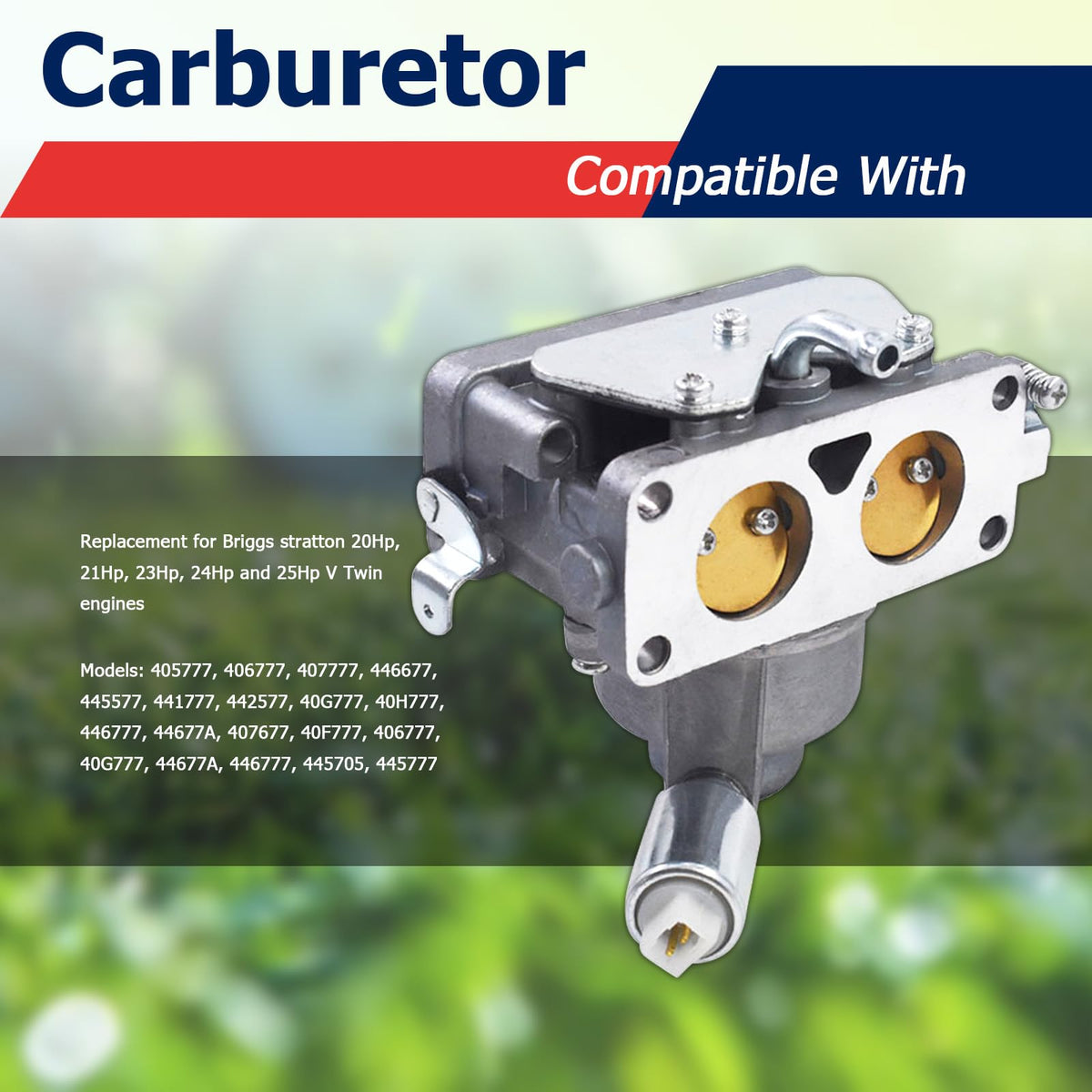 Autoparts carburetor size comparison beside ruler confirming compact dimensions for ease of fit