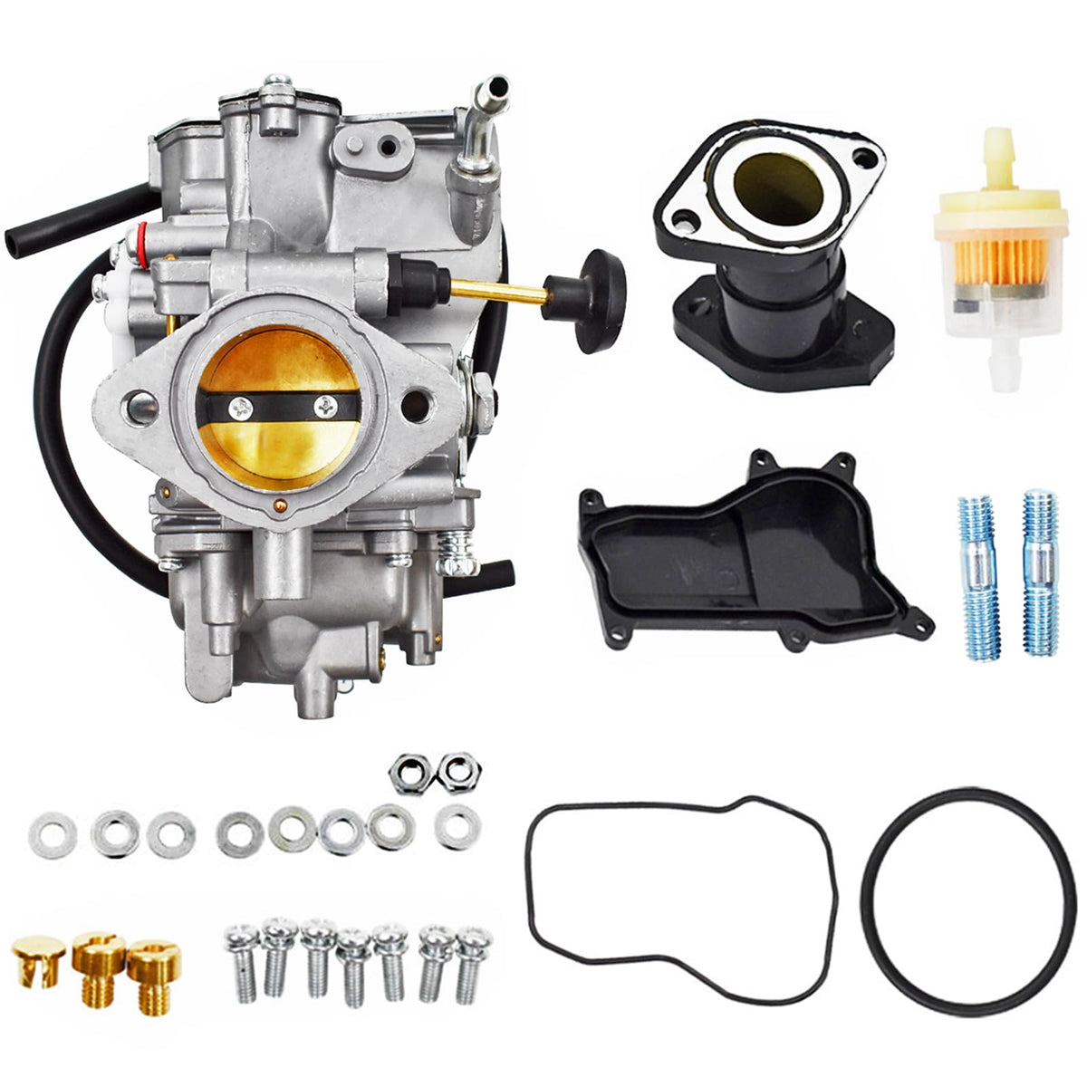 Autoparts carburetor front view showing clean bore and benefits improved throttle response