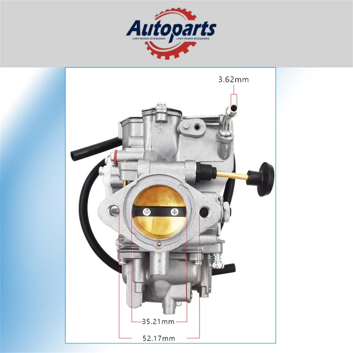 Autoparts intake boot included with carburetor for a secure sealed connection benefit