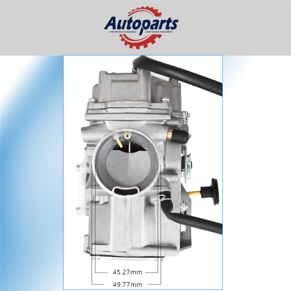 Autoparts close-up of jets and throttle components for easier maintenance benefit