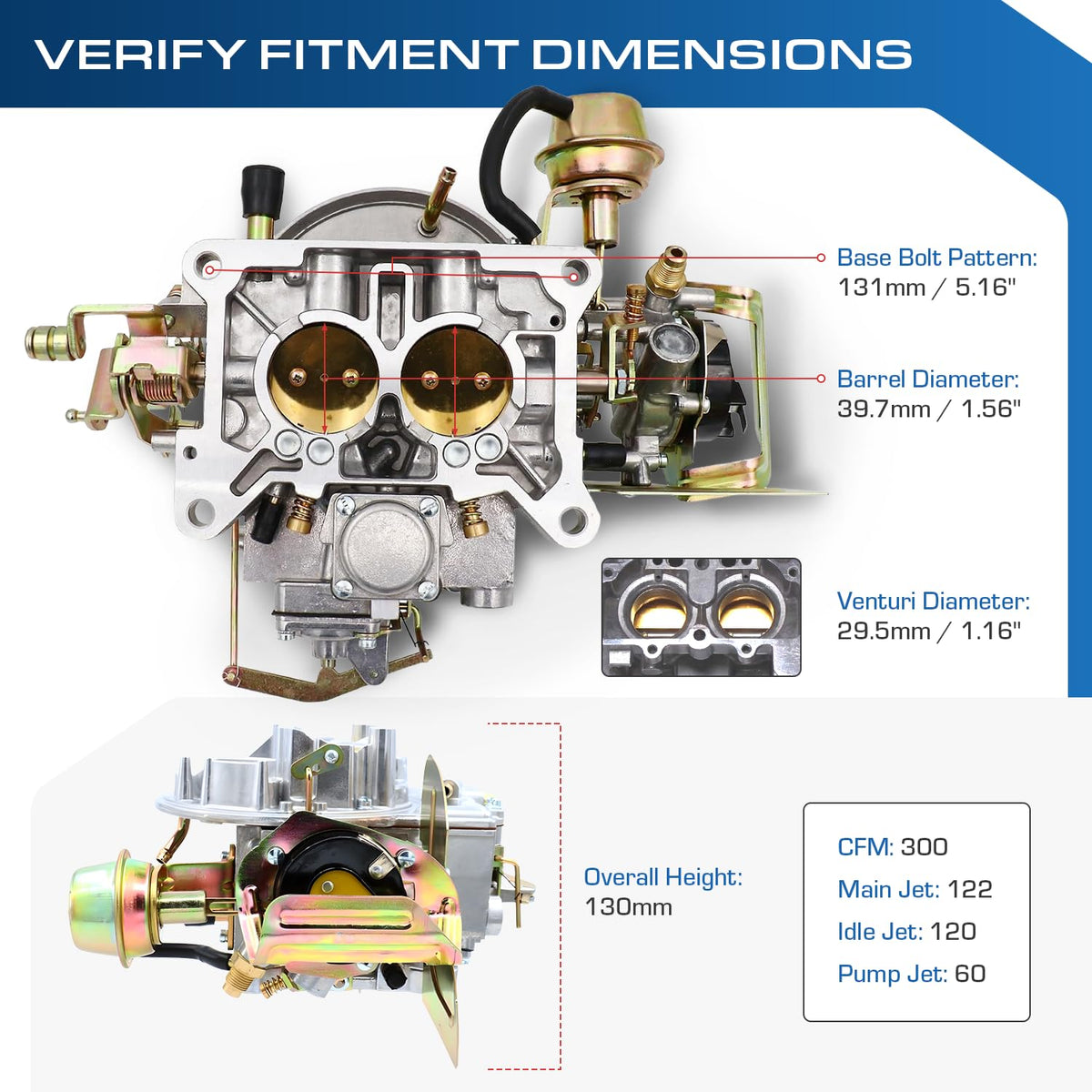 Auto Parts Prodigy venturi and jet close-up highlighting metering for consistent fuel delivery